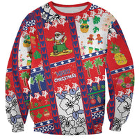 Wallis And Futuna Christmas Sweatshirt Festive Beach Vibes - Polynesian Pride