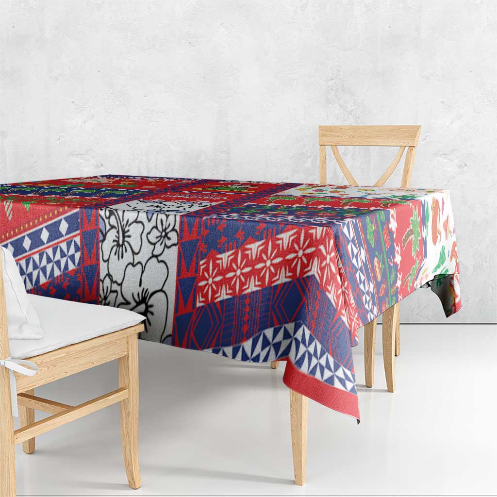 Wallis And Futuna Christmas Tablecloth Festive Beach Vibes - Polynesian Pride
