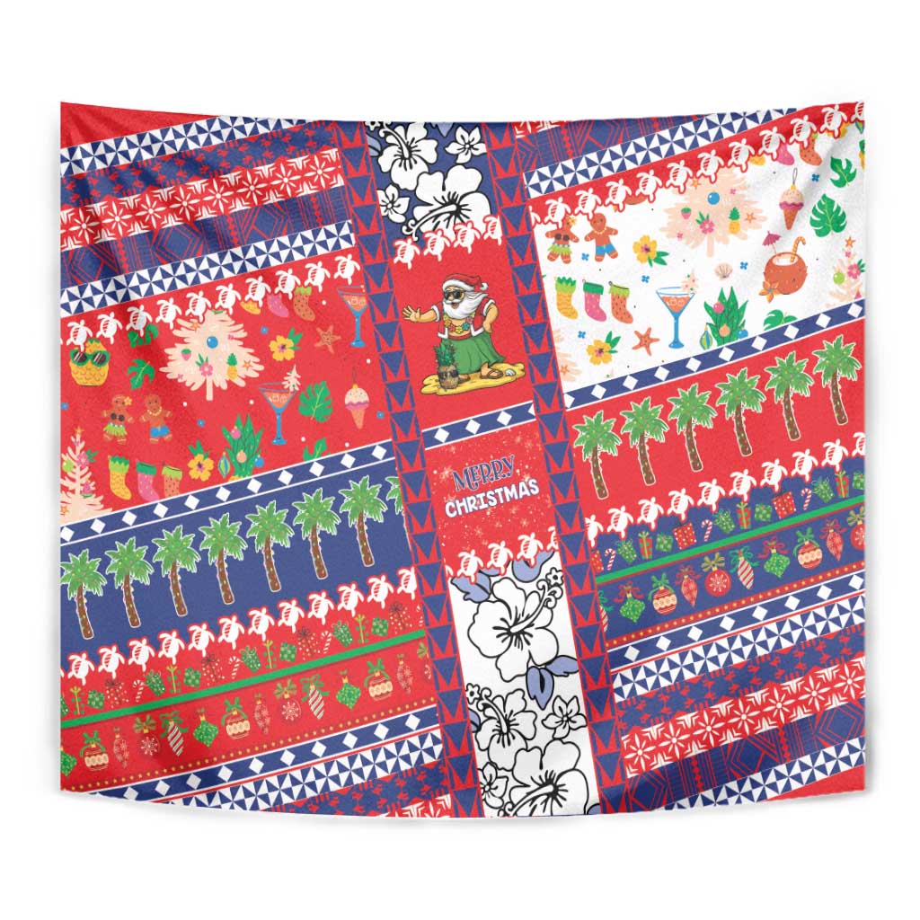 Wallis And Futuna Christmas Tapestry Festive Beach Vibes - Polynesian Pride