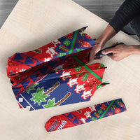 Wallis And Futuna Christmas Umbrella Festive Beach Vibes - Polynesian Pride