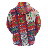 Wallis And Futuna Christmas Zip Hoodie Festive Beach Vibes - Polynesian Pride