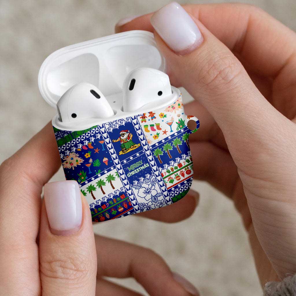 Northern Mariana Islands Christmas AirPods Case Festive Beach Vibes - Polynesian Pride