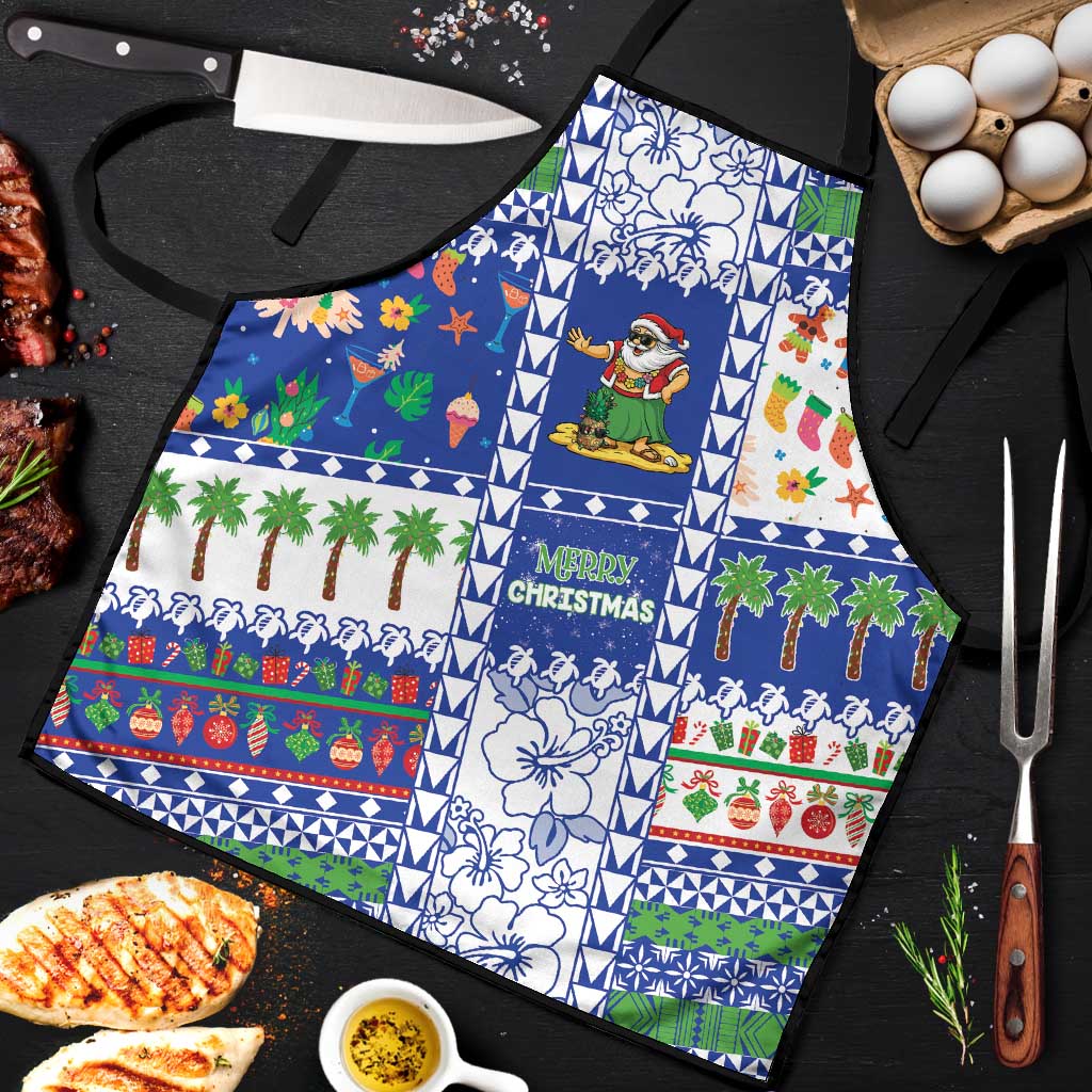 Northern Mariana Islands Christmas Apron Festive Beach Vibes - Polynesian Pride