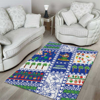 Northern Mariana Islands Christmas Area Rug Festive Beach Vibes - Polynesian Pride