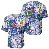 Northern Mariana Islands Christmas Baseball Jersey Festive Beach Vibes - Polynesian Pride