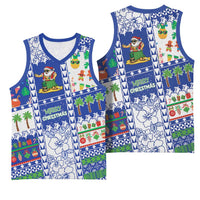 Northern Mariana Islands Christmas Basketball Jersey Festive Beach Vibes - Polynesian Pride
