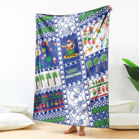 Northern Mariana Islands Christmas Blanket Festive Beach Vibes - Polynesian Pride
