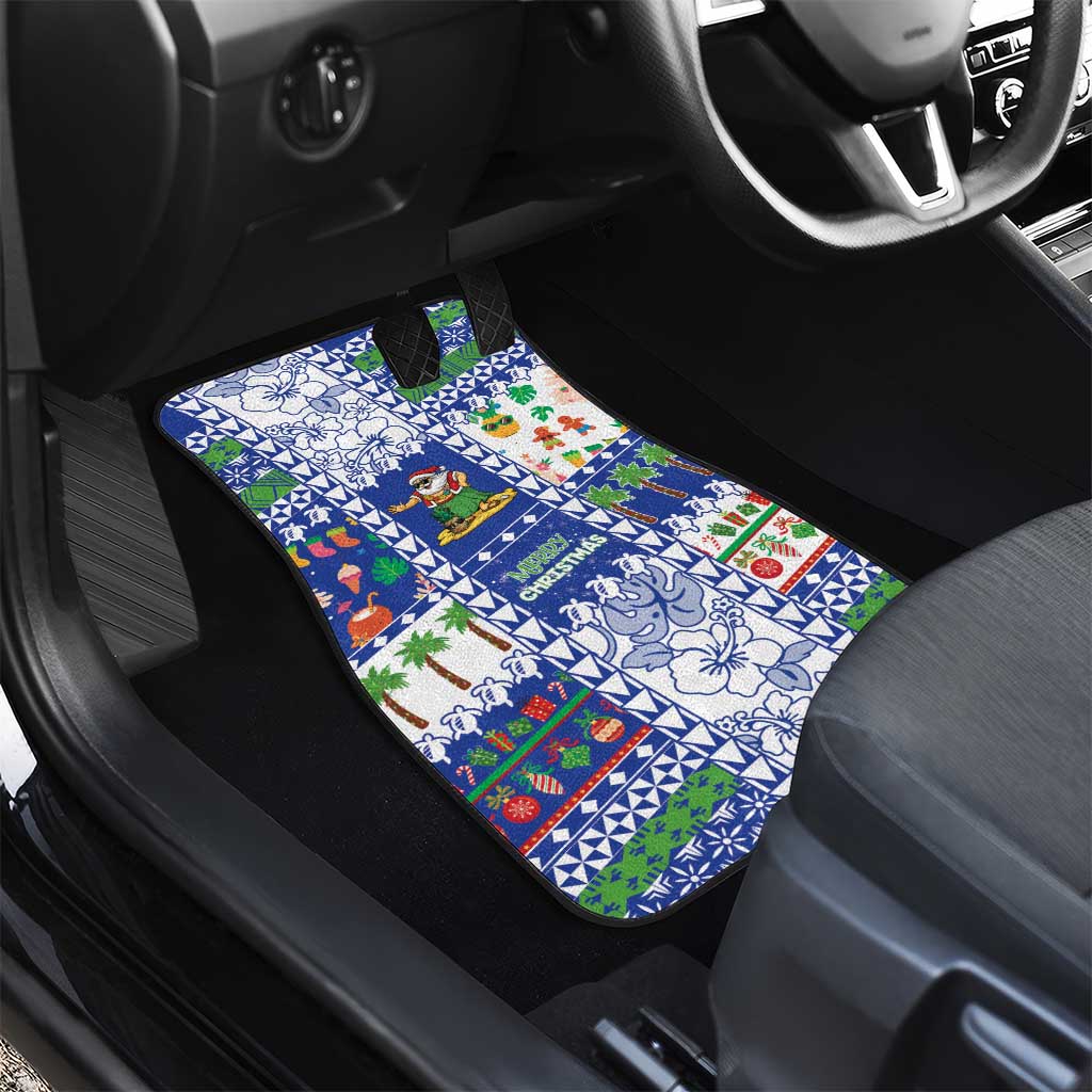 Northern Mariana Islands Christmas Car Mats Festive Beach Vibes - Polynesian Pride