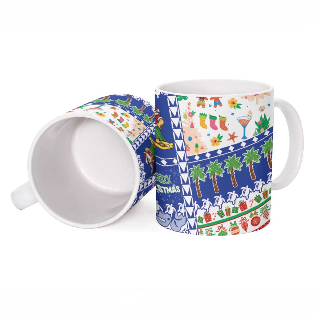 Northern Mariana Islands Christmas Ceramic Mug Festive Beach Vibes - Polynesian Pride