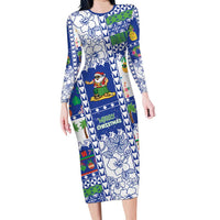 Northern Mariana Islands Christmas Family Matching Long Sleeve Bodycon Dress and Hawaiian Shirt Festive Beach Vibes - Polynesian Pride