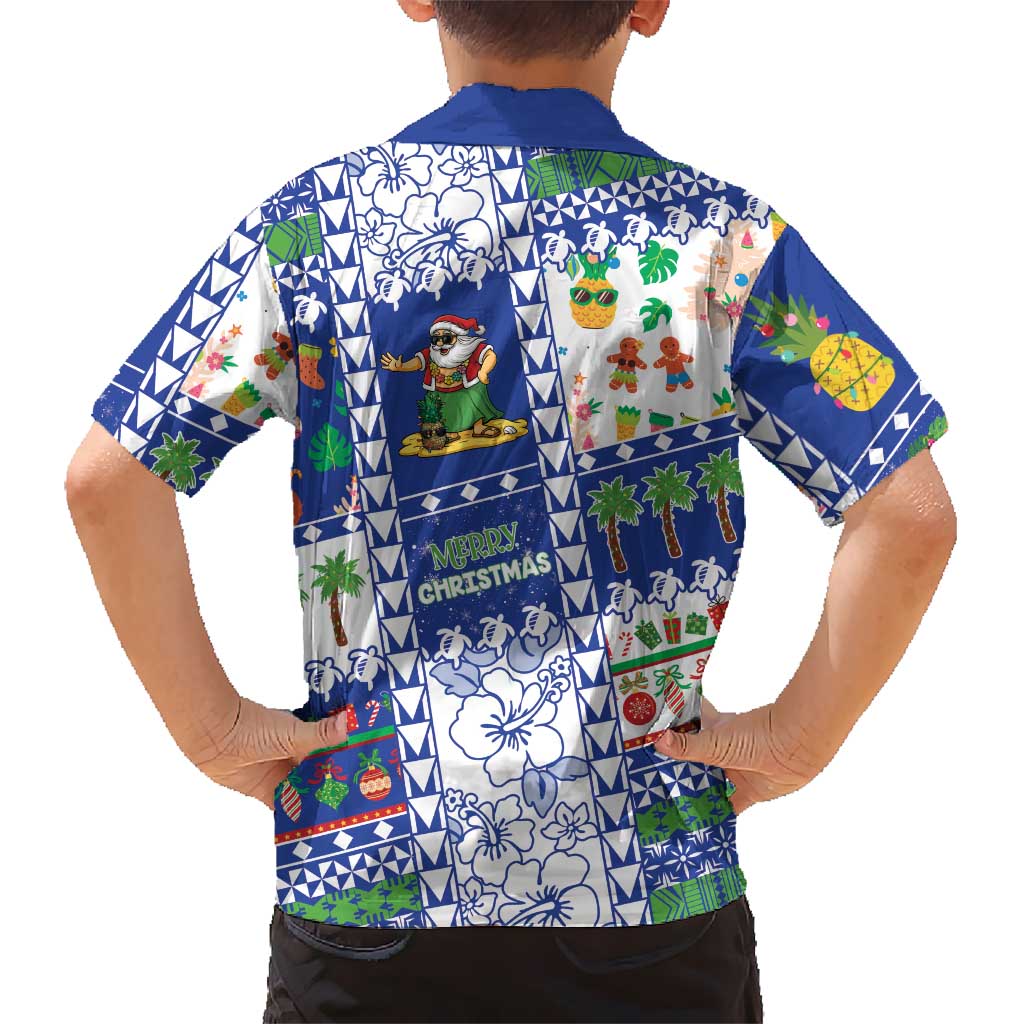 Northern Mariana Islands Christmas Family Matching Mermaid Dress and Hawaiian Shirt Festive Beach Vibes - Polynesian Pride
