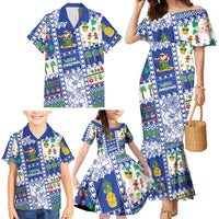 Northern Mariana Islands Christmas Family Matching Mermaid Dress and Hawaiian Shirt Festive Beach Vibes - Polynesian Pride