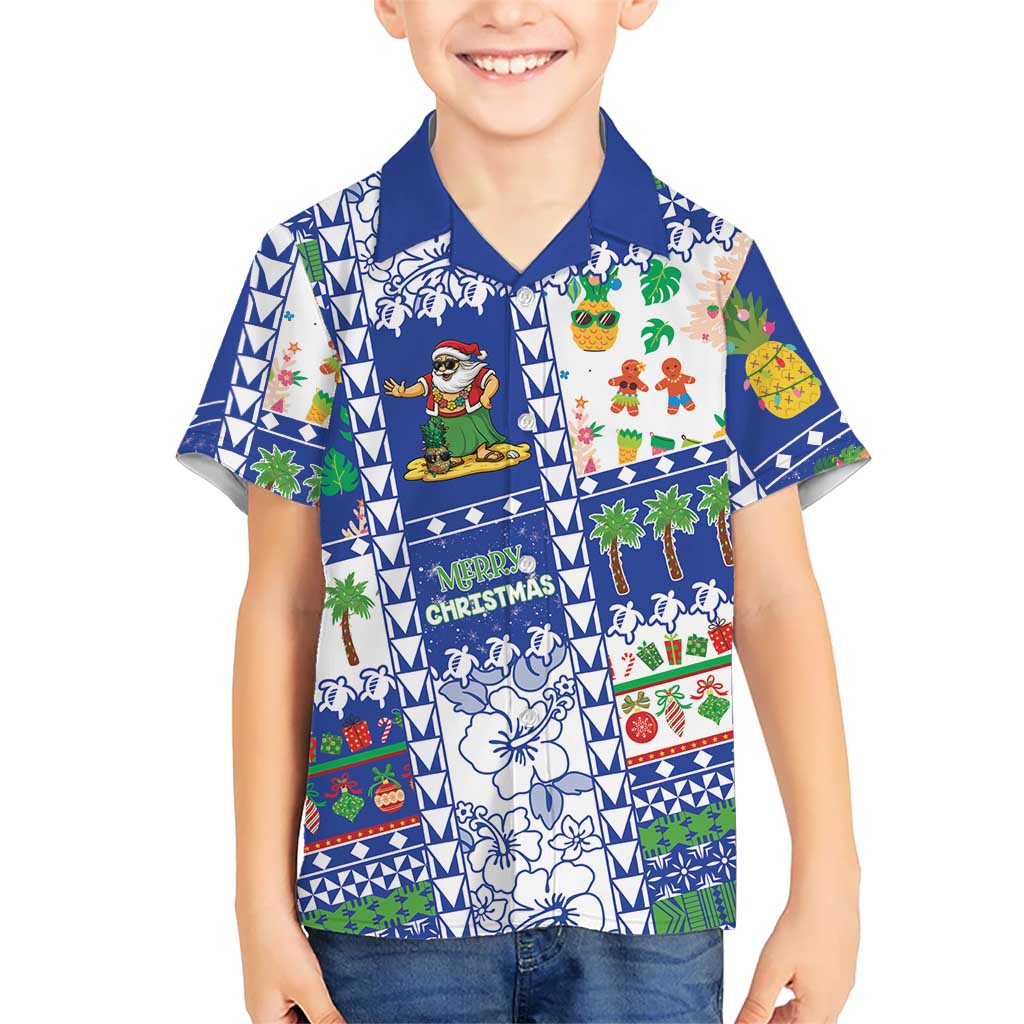 Northern Mariana Islands Christmas Family Matching Mermaid Dress and Hawaiian Shirt Festive Beach Vibes - Polynesian Pride