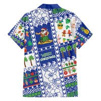 Northern Mariana Islands Christmas Family Matching Off The Shoulder Long Sleeve Dress and Hawaiian Shirt Festive Beach Vibes - Polynesian Pride