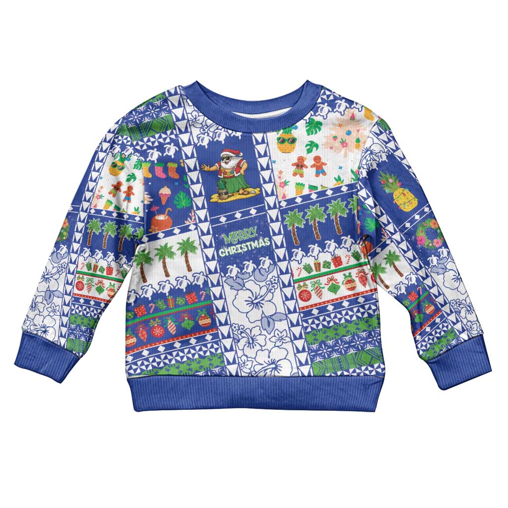 Northern Mariana Islands Christmas Kid Ugly Christmas Sweater Festive Beach Vibes - Polynesian Pride