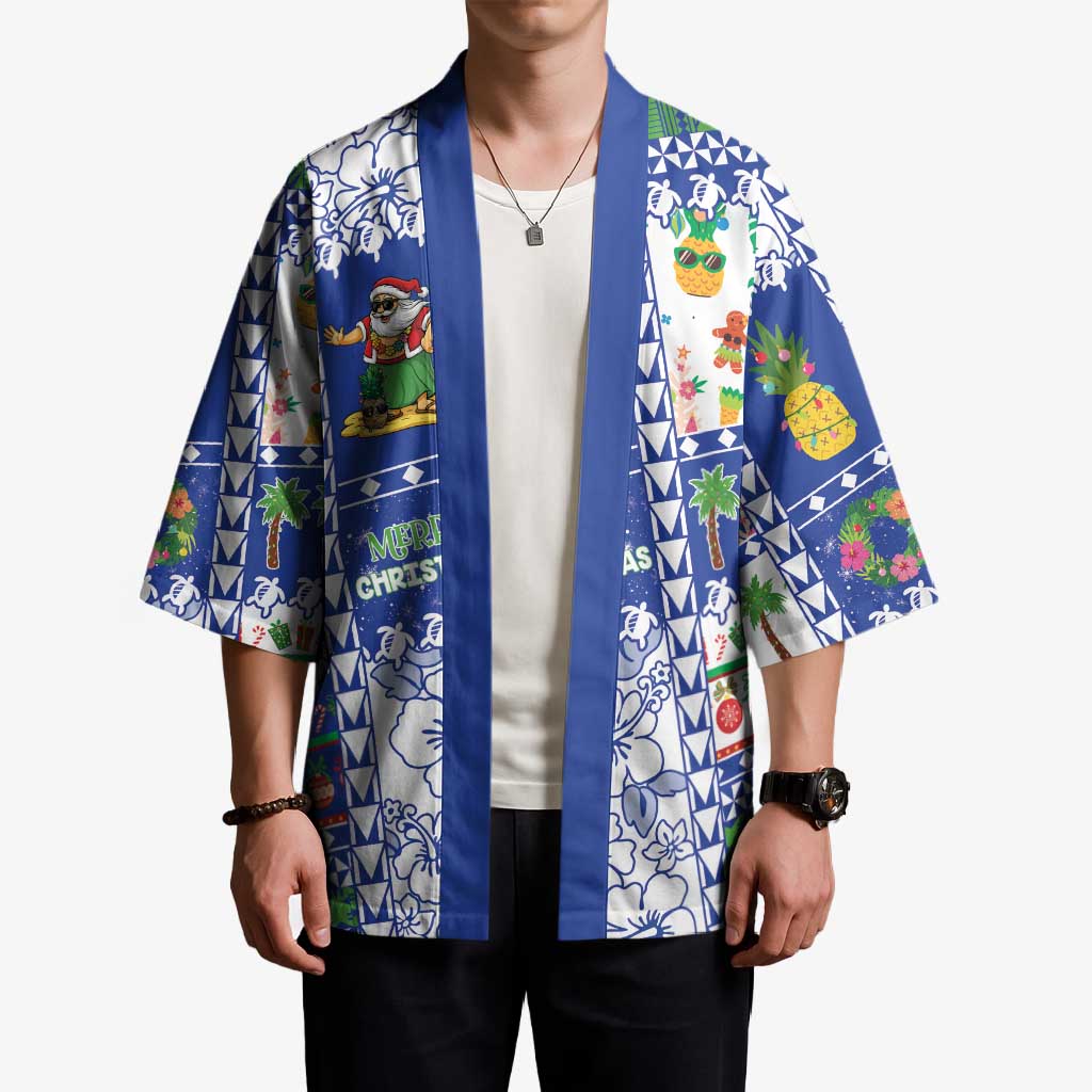 Northern Mariana Islands Christmas Kimono Festive Beach Vibes - Polynesian Pride