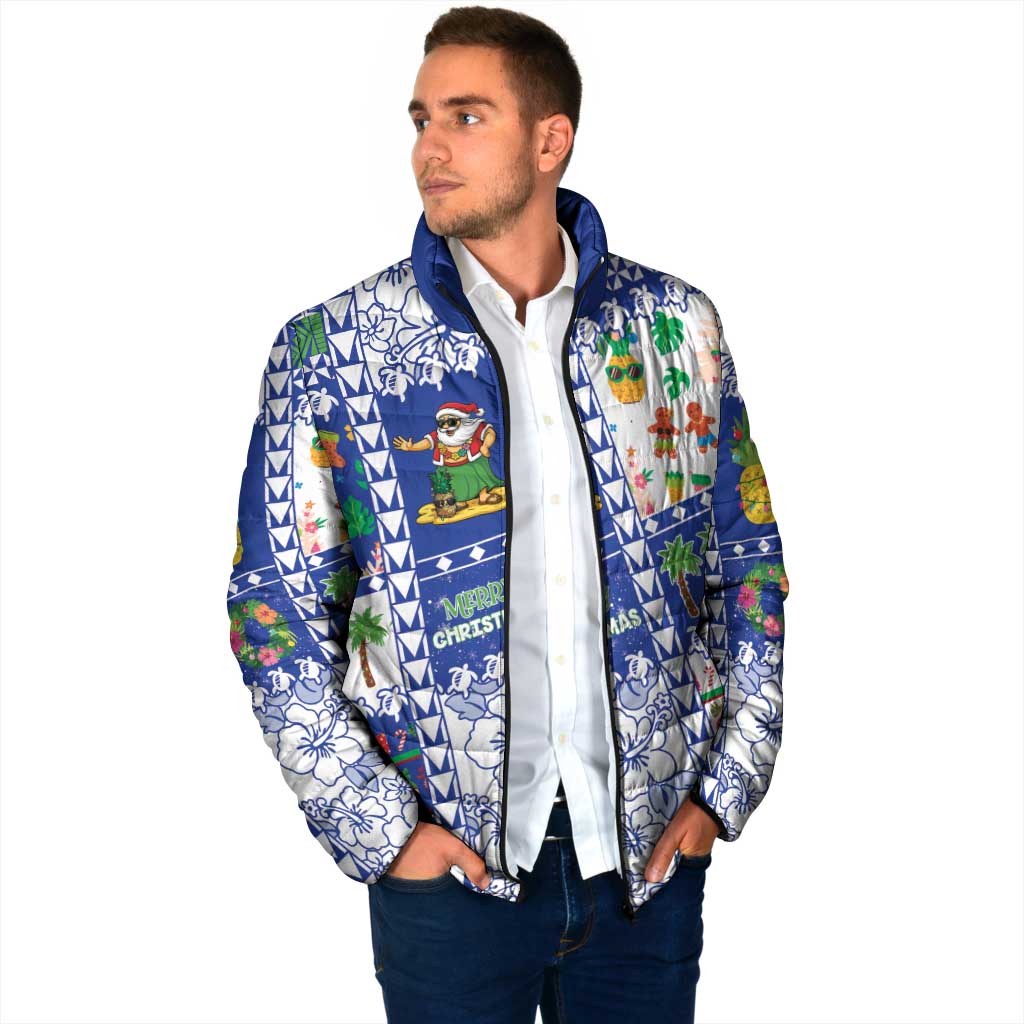 Northern Mariana Islands Christmas Padded Jacket Festive Beach Vibes - Polynesian Pride