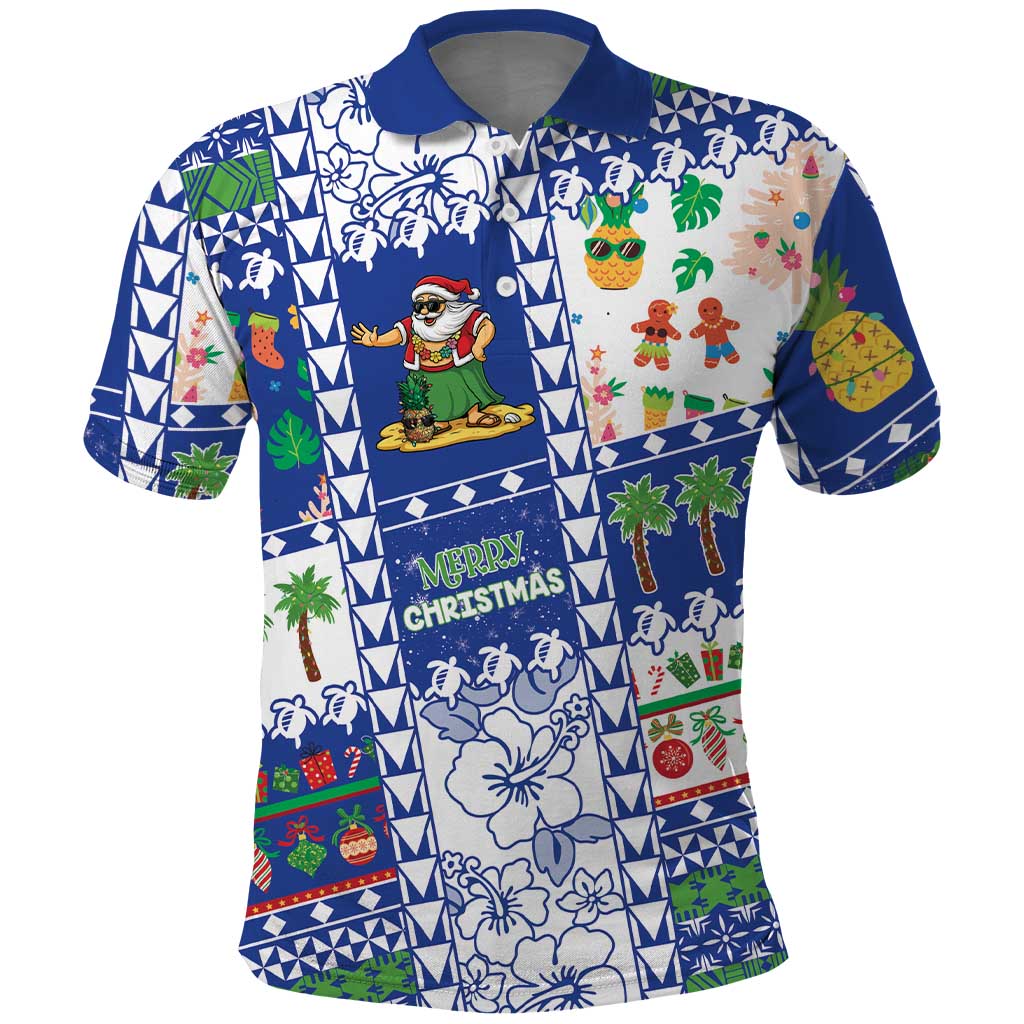 Northern Mariana Islands Christmas Polo Shirt Festive Beach Vibes - Polynesian Pride