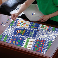 Northern Mariana Islands Christmas Puzzle Festive Beach Vibes - Polynesian Pride