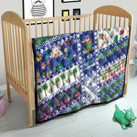 Northern Mariana Islands Christmas Quilt Festive Beach Vibes - Polynesian Pride