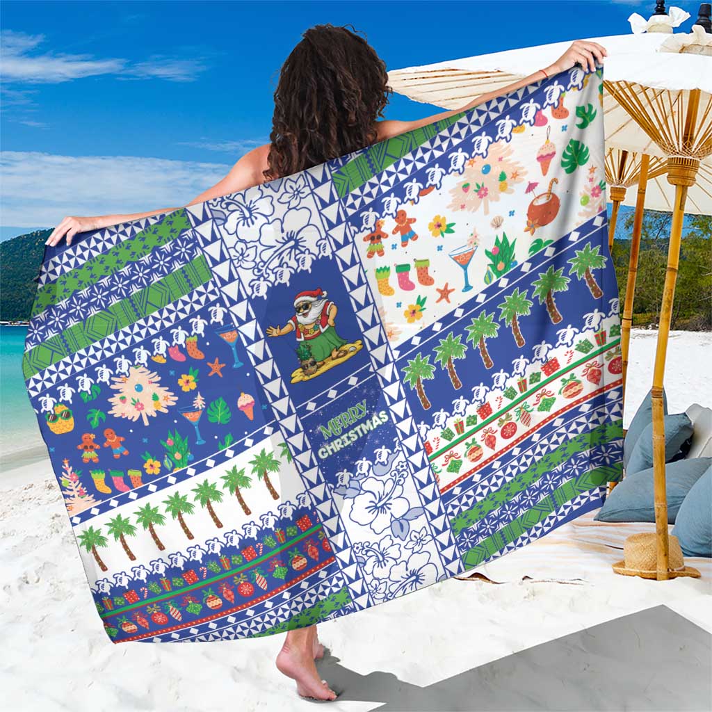 Northern Mariana Islands Christmas Sarong Festive Beach Vibes - Polynesian Pride