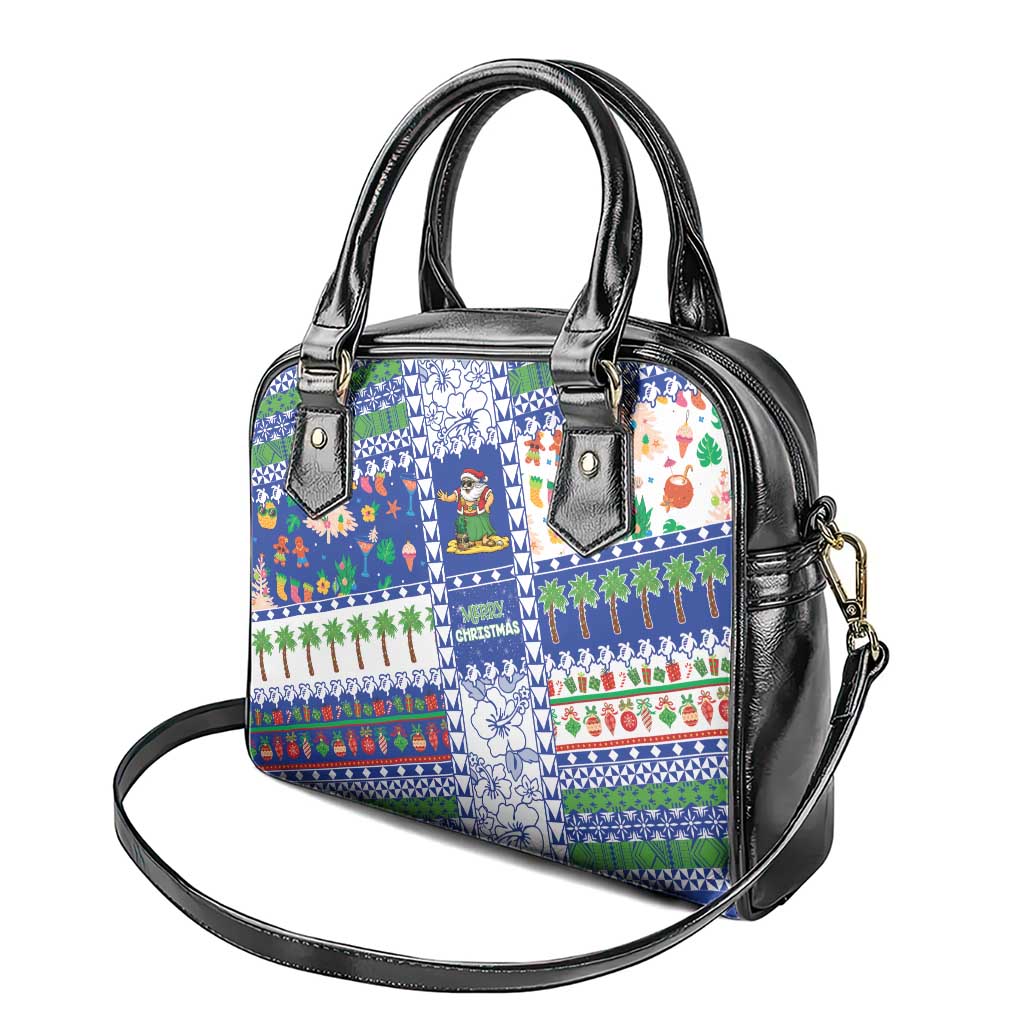 Northern Mariana Islands Christmas Shoulder Handbag Festive Beach Vibes - Polynesian Pride