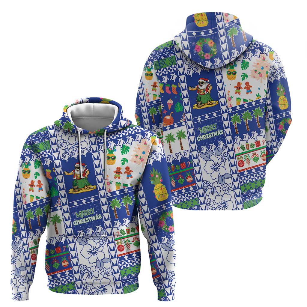 Northern Mariana Islands Christmas Zip Hoodie Festive Beach Vibes - Polynesian Pride