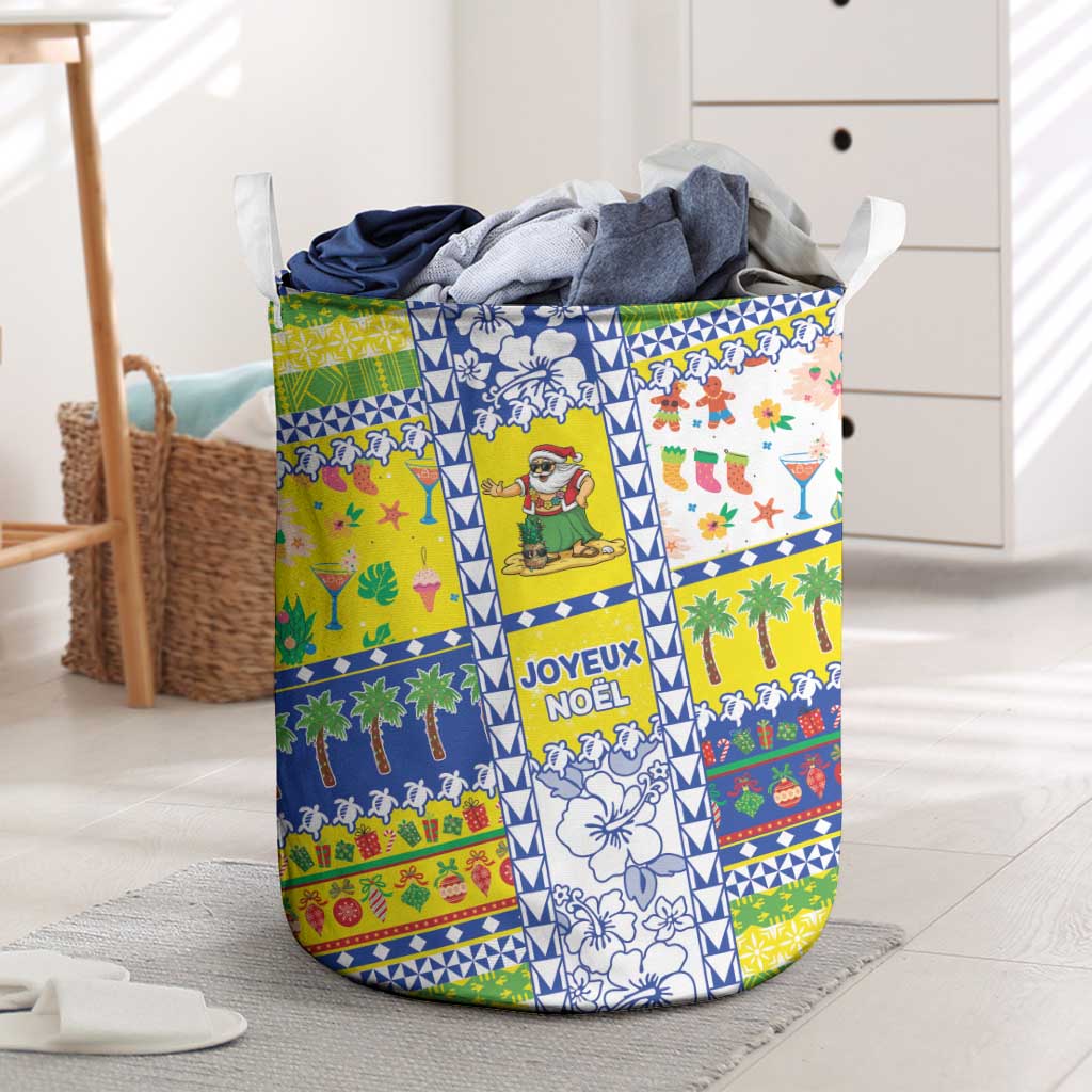 New Caledonia Christmas Laundry Basket Festive Beach Vibes - Polynesian Pride