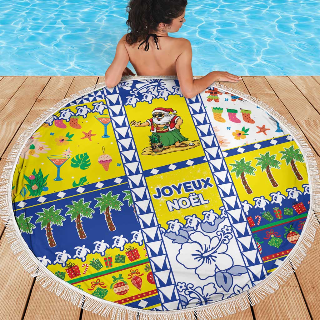 New Caledonia Christmas Beach Blanket Festive Beach Vibes - Polynesian Pride