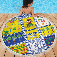 New Caledonia Christmas Beach Blanket Festive Beach Vibes - Polynesian Pride
