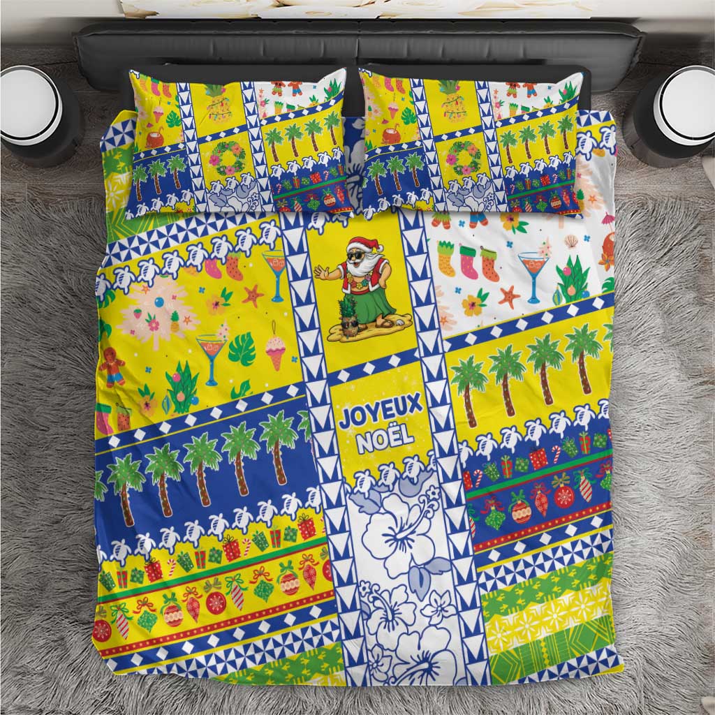 New Caledonia Christmas Bedding Set Festive Beach Vibes - Polynesian Pride