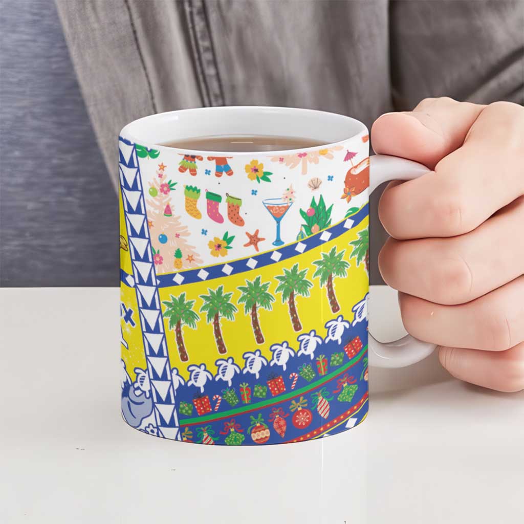 New Caledonia Christmas Ceramic Mug Festive Beach Vibes - Polynesian Pride