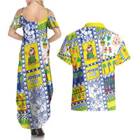 New Caledonia Christmas Couples Matching Summer Maxi Dress and Hawaiian Shirt Festive Beach Vibes - Polynesian Pride