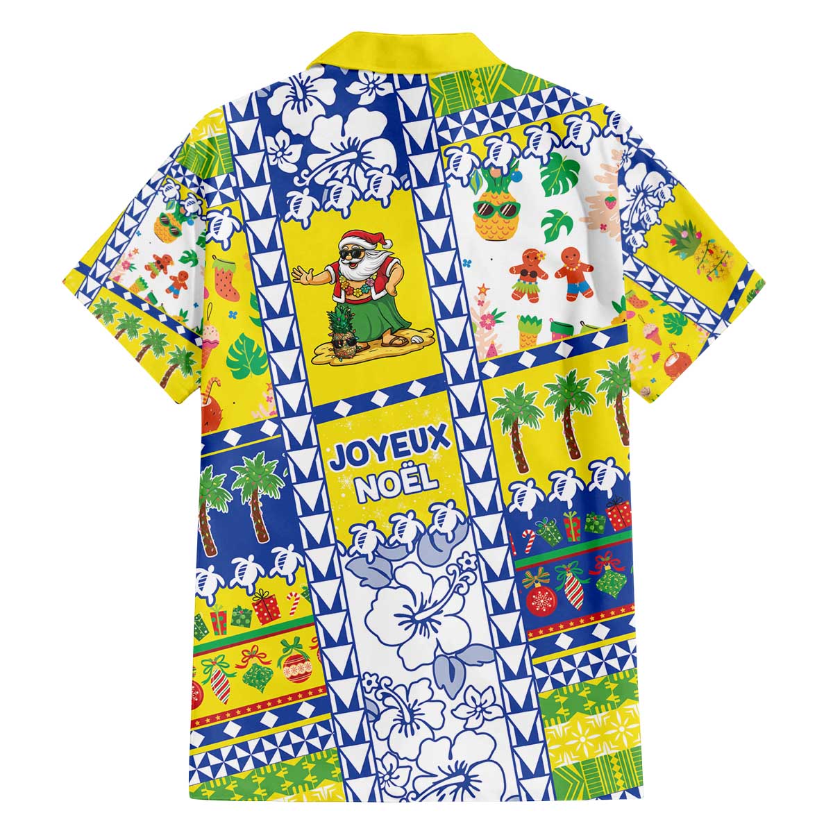 New Caledonia Christmas Family Matching Off The Shoulder Long Sleeve Dress and Hawaiian Shirt Festive Beach Vibes - Polynesian Pride
