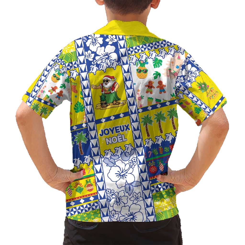 New Caledonia Christmas Family Matching Off Shoulder Maxi Dress and Hawaiian Shirt Festive Beach Vibes - Polynesian Pride