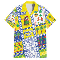 New Caledonia Christmas Family Matching Off Shoulder Short Dress and Hawaiian Shirt Festive Beach Vibes - Polynesian Pride