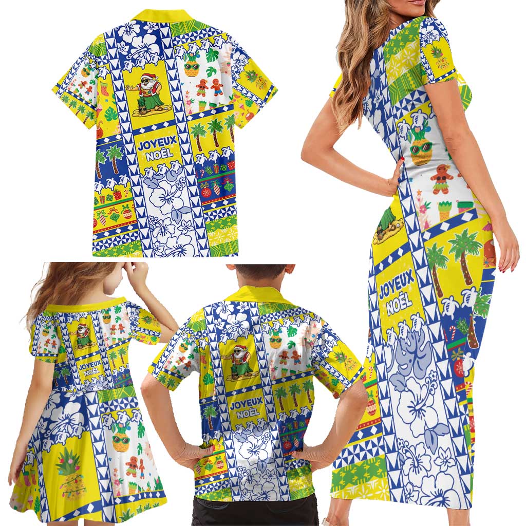 New Caledonia Christmas Family Matching Short Sleeve Bodycon Dress and Hawaiian Shirt Festive Beach Vibes - Polynesian Pride