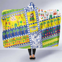 New Caledonia Christmas Hooded Blanket Festive Beach Vibes - Polynesian Pride