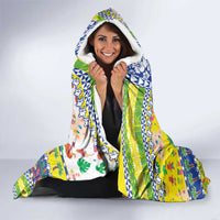 New Caledonia Christmas Hooded Blanket Festive Beach Vibes - Polynesian Pride