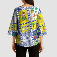 New Caledonia Christmas Kimono Sleeve Blouse Festive Beach Vibes - Polynesian Pride