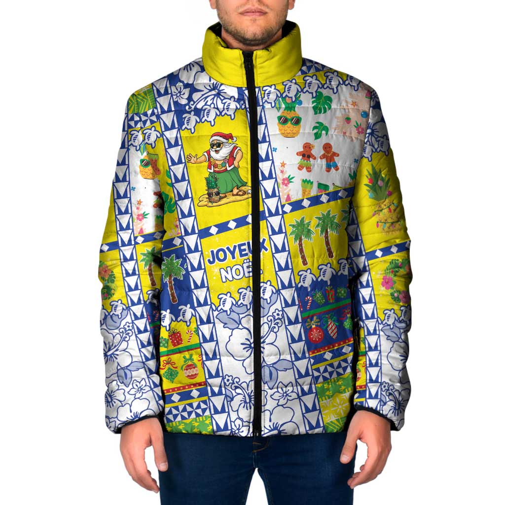 New Caledonia Christmas Padded Jacket Festive Beach Vibes - Polynesian Pride