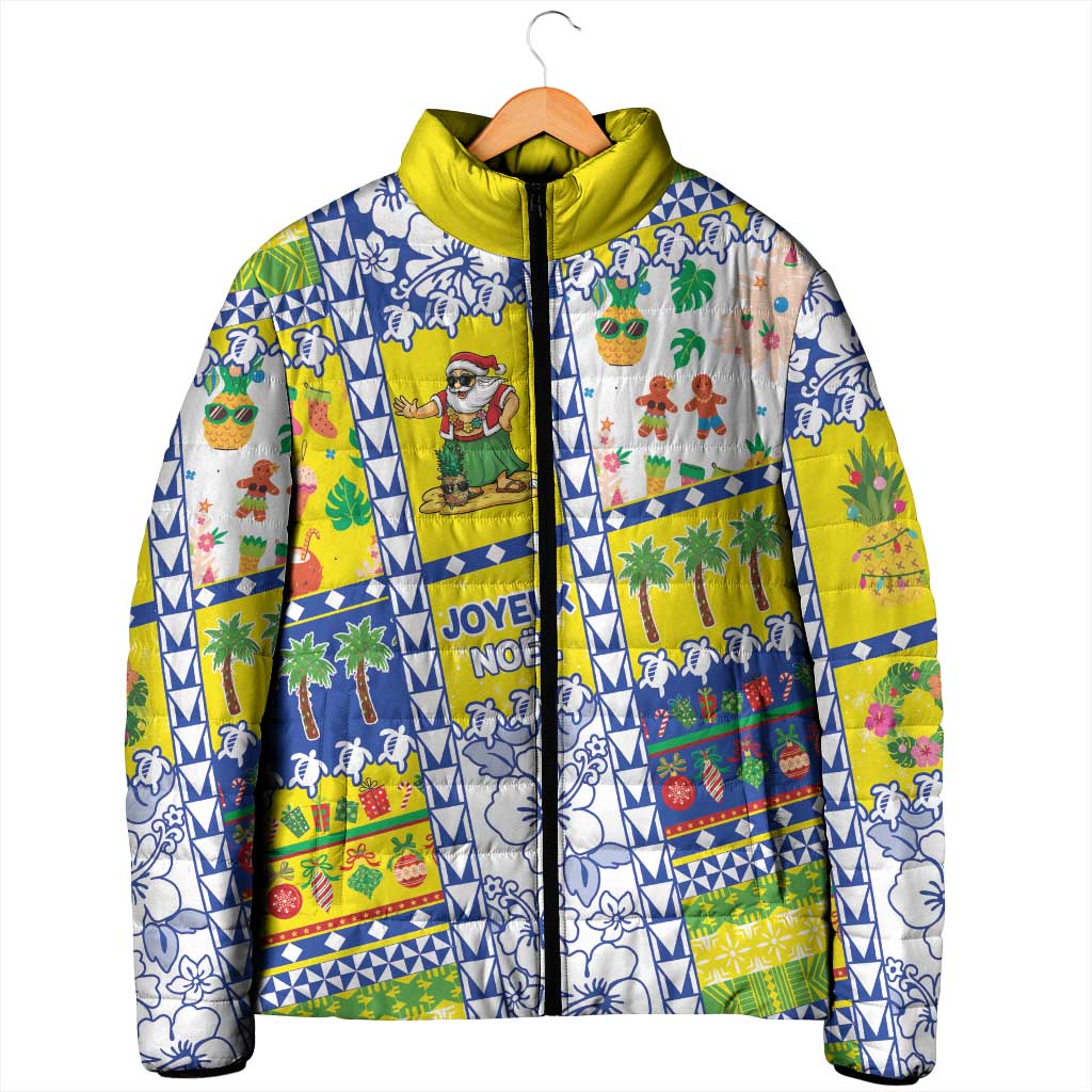 New Caledonia Christmas Padded Jacket Festive Beach Vibes - Polynesian Pride