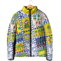 New Caledonia Christmas Padded Jacket Festive Beach Vibes - Polynesian Pride