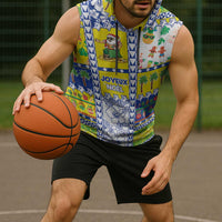 New Caledonia Christmas Sleeveless Hoodie Festive Beach Vibes - Polynesian Pride