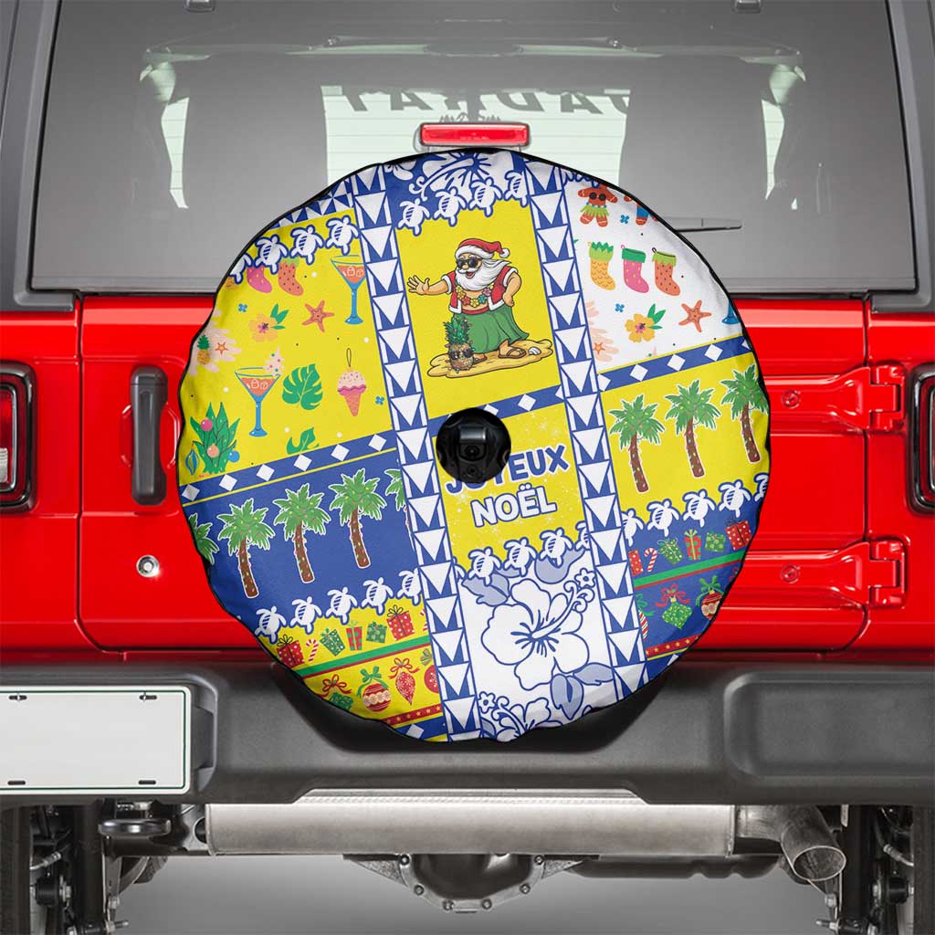 New Caledonia Christmas Spare Tire Cover Festive Beach Vibes - Polynesian Pride