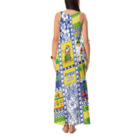 New Caledonia Christmas Tank Maxi Dress Festive Beach Vibes - Polynesian Pride