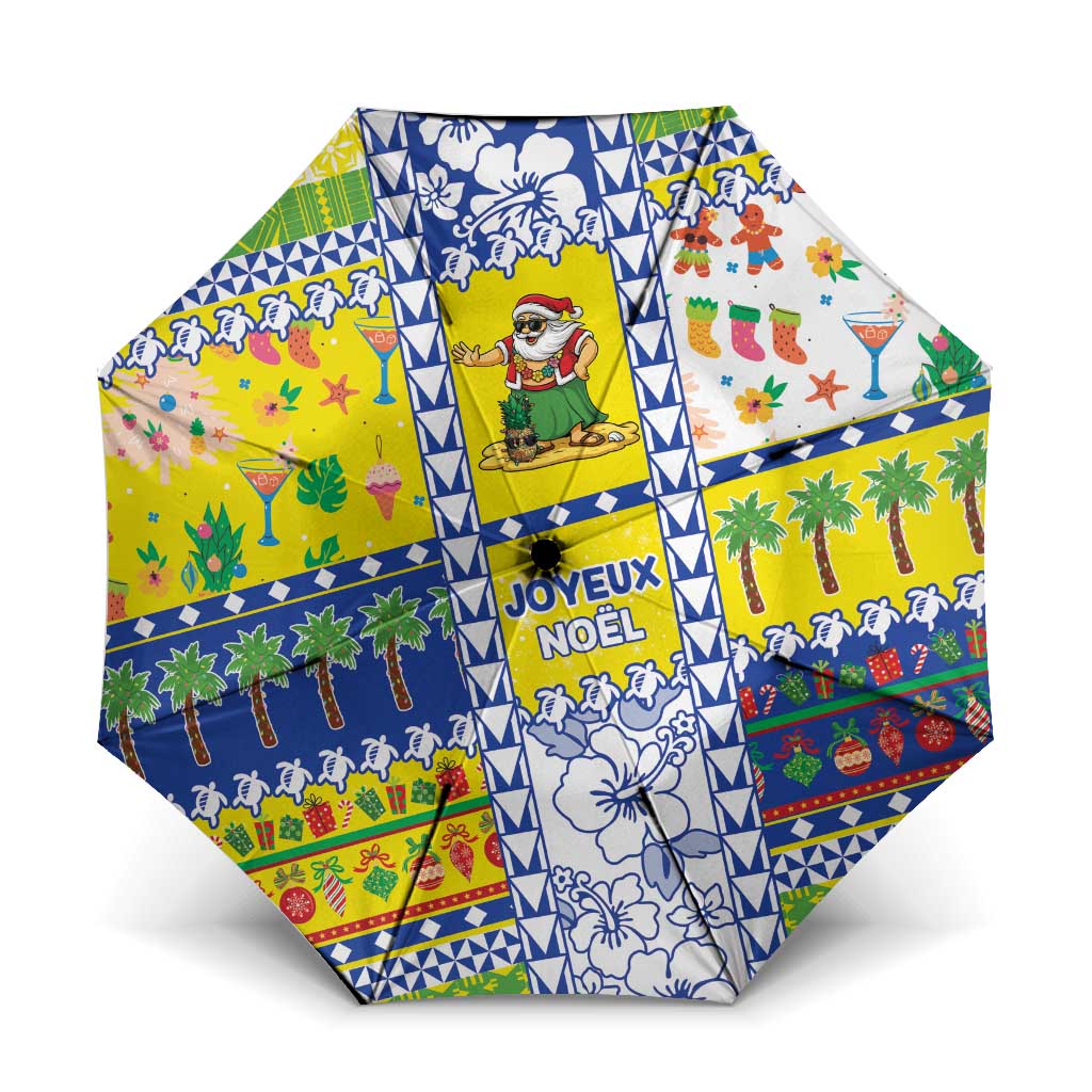 New Caledonia Christmas Umbrella Festive Beach Vibes - Polynesian Pride