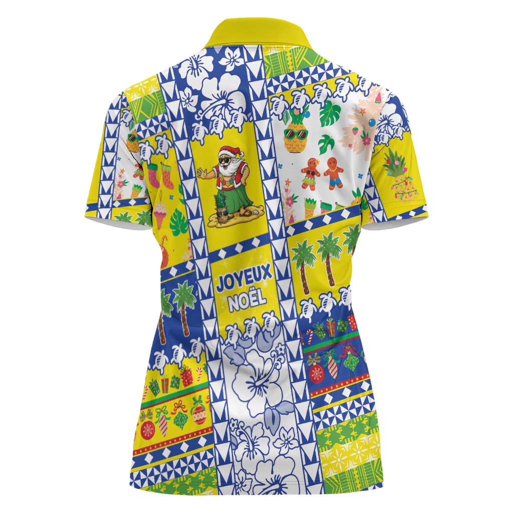 New Caledonia Christmas Women Polo Shirt Festive Beach Vibes - Polynesian Pride