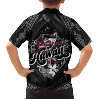 Hawaii November 28th Family Matching Long Sleeve Bodycon Dress and Hawaiian Shirt Kanaka Maoli Tribal Pattern - Polynesian Pride