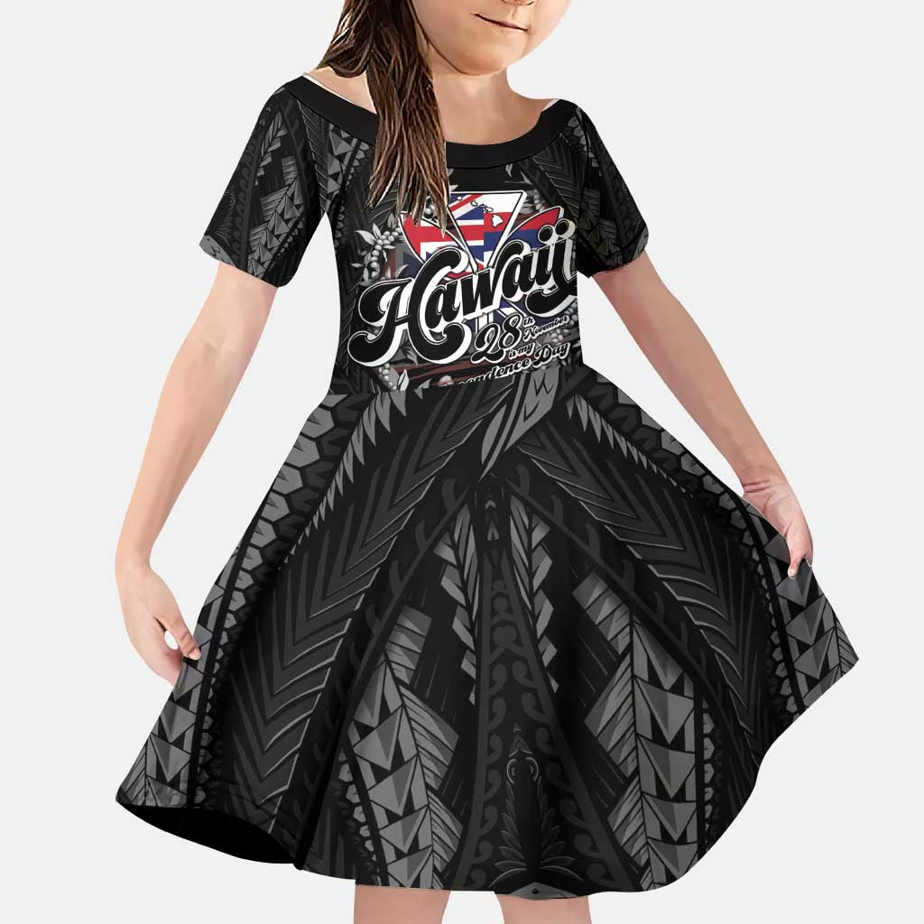 Hawaii November 28th Family Matching Long Sleeve Bodycon Dress and Hawaiian Shirt Kanaka Maoli Tribal Pattern - Polynesian Pride